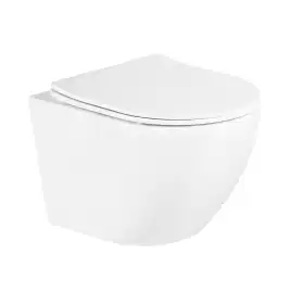 Подвесной унитаз BelBagno UNO BB3105CHR/SC, безободковый, с сиденьем микролифт, Белый