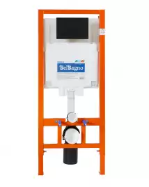 Инсталляция для подвесного унитаза BelBagno BB002-80  с кнопкой смыва BB012-MR-NERO.M