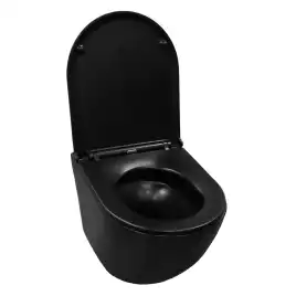 Унитаз подвесной Azario Grado AZ-0046-UQ3-MB подвесной, безободковый, со смывом 