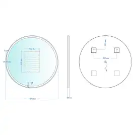 Зеркало с подсветкой AVS Тайлер 100x100 см