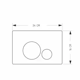 Клавиша смыва AVS 809-0012-CR круглые кнопки, хром