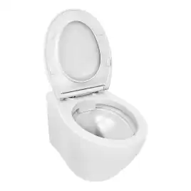 Унитаз подвесной Azario Keras AZ-99046W подвесной, безободковый, с сиденьем микролифт, Белый глянцевый