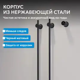 Полотенцесушитель электрический 34,5х80 ABBER Charme AH4002MB черный матовый