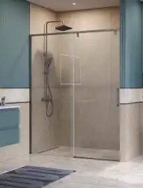 Душевая дверь BelBagno SOFT_CLOSE-1-BF-1-160-C-GM стекло прозрачное, профиль Оружейная сталь