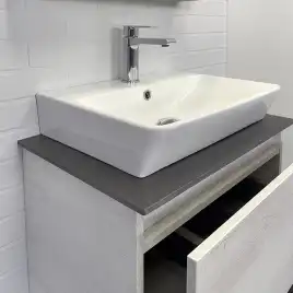 Тумба с умывальником Comforty Прага 60 Дуб белый, 00-00014535