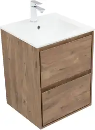 Тумба под раковину Aquanet Милан 50 дуб рустикальный, подвесная, 336376