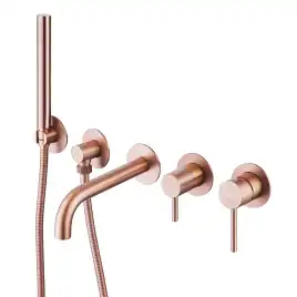 Смеситель для ванны с душем Abber Wasser Kreis AF8130MRG встраиваемый, с внутренней частью, Золото матовое