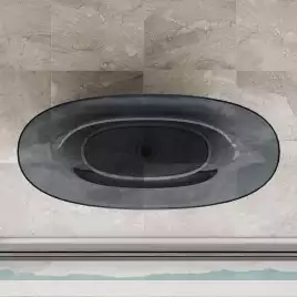 Ванна из полиэфирной смолы Vincea 170х75 VBT-6T01B отдельностоящая, Черная матовая