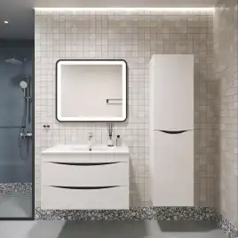 Тумба с раковиной IDDIS Cloud 80, подвесная, Белая, CLO80W0i95K