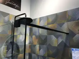 Душевая перегородка AVS Walk In 120 профиль черный, стекло прозрачное, 803-0014-200-12-BM-T