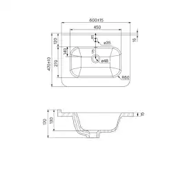 Тумба с раковиной IDDIS Edifice 60, подвесная, Белая, EDI60W0i95K