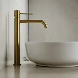 Смесители для раковины AVS Slimmer 811-101-BG высокий, брашированное золото