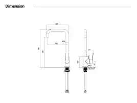 Смеситель для кухни Aquatek Лугано AQ1781BGM, Оружейная сталь