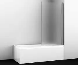 Шторка для ванны WasserKRAFT Berkel 48P 80 см, 48P01-80RM, профиль Хром, стекло Матовое