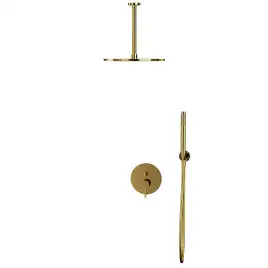 Душевая система для душа WHITECROSS Y gold YSET12GL, скрытого монтажа, Золото глянцевое
