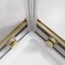 Душевой уголок CEZARES RELAX-304-A-2-100-C-BORO Брашированное золото