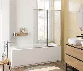 Шторка для ванны Good Door Good Door Screen 100 см, ПД00081, профиль Хром, стекло Прозрачное