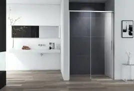 Душевая дверь с доводчиками CEZARES DUET SOFT-BF-1-110-C-Cr стекло Прозрачное, профиль Хром