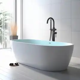 Напольный смеситель для ванны Aquatek Европа AQ1345MB, однорычажный, с внутренней частью, Черный матовый