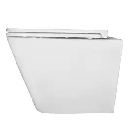 Подвесной унитаз Azario PRO PRO-002 UQ3 безободковый, смыв Торнадо, в комплекте с сидением микролифт, Белый глянцевый