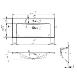 Тумба с раковиной AVS Гармония 100 черная матовая, N821-07-1000BM-01-1010BM
