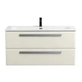 Тумба под раковину Cezares ECO-CER-N 100 см, ECO-CER-N-1000-2C-SO-AS-P (без ручек), Альпака брашированная