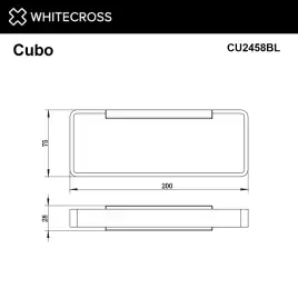Полотенцедержатель Whitecross CUBO black, CU2458BL, Черный матовый