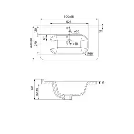Тумба с раковиной IDDIS Edifice 80, напольная, Белая, EDI80WFi95K