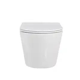 Подвесной унитаз ABBER Bequem AC1102 белый, безободковый, с сиденьем микролифт