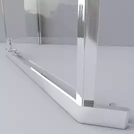 Душевой уголок Vincea Stresa 100х100 VSP-1S100CLGM, профиль вороненая сталь, стекло Прозрачное