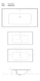 Раковина Aquanet Flat 80 254364 прямоугольная, Белая глянцевая