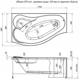 Фронтальная панель BAS Рио 105x70 белый
