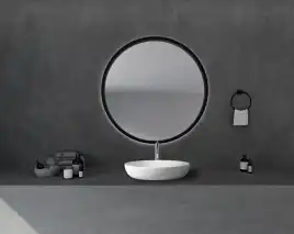 Раковина накладная ABBER STEIN 60х40х13 AS2619, овальная, белая матовая