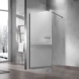 Душевая перегородка Vincea Walk in 90 VSW-1H900MRGM, профиль вороненая сталь, стекло зеркальное