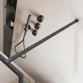 Душевая перегородка Vincea Walk in HP Art 80 VSW-1HP800FLGM, профиль вороненая сталь, стекло рифленое