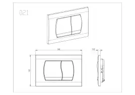 Кнопка смыва Aquatek KDI-0000047, Хром Глянцевый