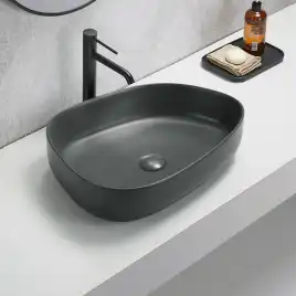 Раковина AVS Линда 55x40 темно-серая матовая