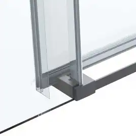 Душевой уголок Vincea Como Soft 130х90 VSR-1CS9013CLGM, дверь раздвижная, профиль вороненая сталь, стекло прозрачное