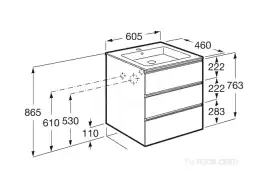 Тумбы под раковину Roca The Gap 60 A857404806 подвесная, цвет, Белый глянец