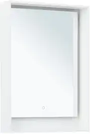 Зеркало Aquanet Милан 60 с подстветкой, сенсорный выключатель, белый глянец, 306380