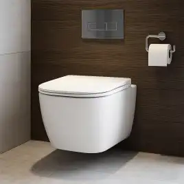 Унитаз подвесной Azario RIANO AZ-2808E подвесной, безободковый, со смывом 