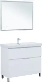 Тумба под раковину Aquanet Алвита New 100 напольная, белый матовый, 344135