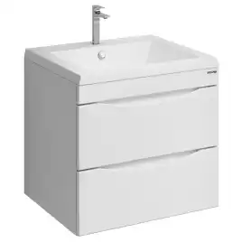 Тумба под раковину Grossman Виста 58 подвесная, белая глянцевая (105858)