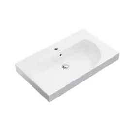 Раковина KERAMA MARAZZI BUONGIORNO подвесная/мебельная, 80см, белая глянцевая, BG.wb.80