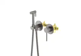 Смеситель с гигиеническим душем Aquatek Европа AQ1319BGM, Оружейная сталь