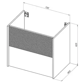 Тумба под раковину Aquanet Вита 70 белый матовый, подвесная, 330476