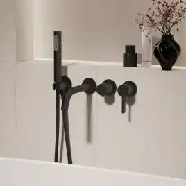 Смеситель для ванны Vincea Villa VTFW-1VL1MB, встраиваемый, черный