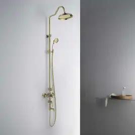 Душевая система Aquatek КЛАССИК AQ2543PG с термостатом, Золото глянцевое