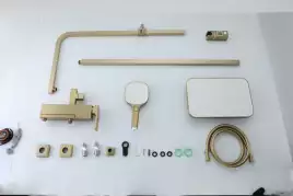 Душевая система Gappo G2417-3  с поворотным изливом, Золото матовое