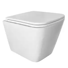 Подвесной унитаз Azario PRO PRO-002 UQ3 безободковый, смыв Торнадо, в комплекте с сидением микролифт, Белый глянцевый